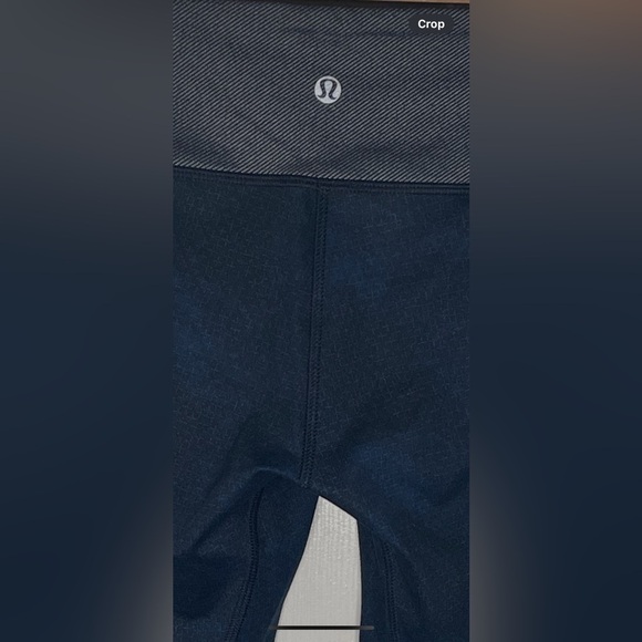 Lululemon Wunder Sashiko Denim Crop Leggings Size 6 - Picture 8 of 11